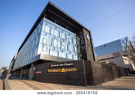 Johannesburg, South Africa, 24 August - 2018: Modern Office Building With Glass Facade.