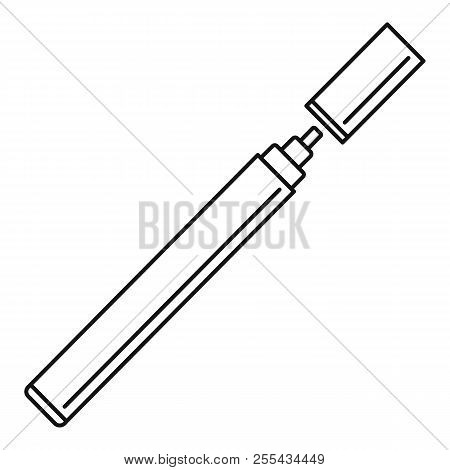 Electronical Cigarette Icon. Outline Electronical Cigarette Icon For Web Design Isolated On White Ba