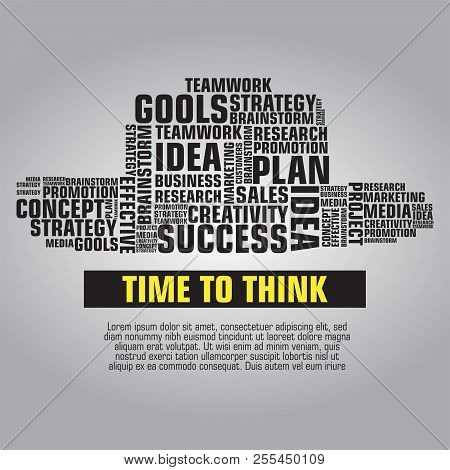Brainstorming Bulb Word Cloud. Creative Background. Banner Vector