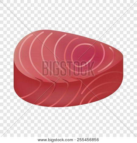 Tuna Meat Mockup. Realistic Illustration Of Tuna Meat Mockup For On Transparent Background