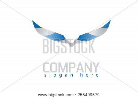 Blue Eagle Logo - White Background Illustartion Design