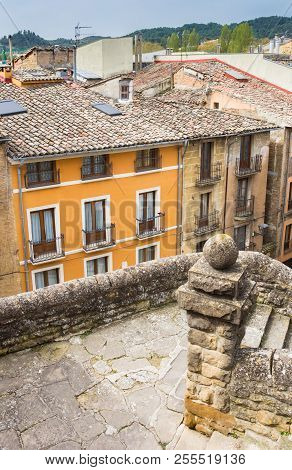 Stairs Of The Historic Chapitel Building In Estella, Spain