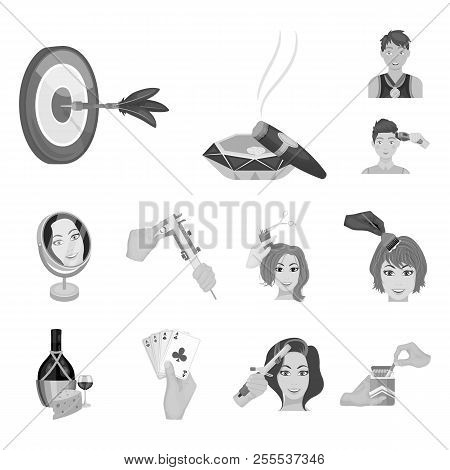 Manipulation By Hands Monochrome Icons In Set Collection For Design. Hand Movement Vector Symbol Sto