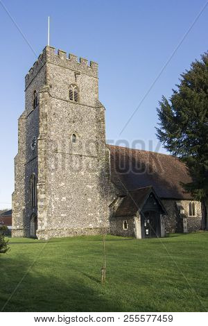 Saint Marys Church In The Village Of Chartham, Kent, Uk