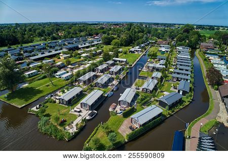 Aerial View Of Giethoorn Village In The Netherlands