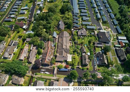 Aerial View Of Giethoorn Village In The Netherlands