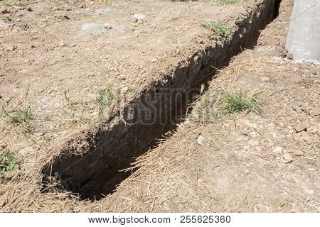 Providing Safety For The Installation Of A New Sewage Pipe. Sewerage Construction.
