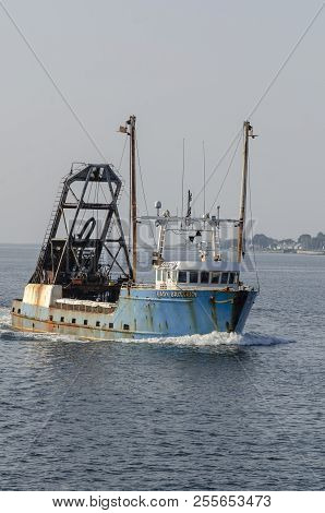 New Bedford, Massachusetts, Usa - August 28, 2018: Clammer Lady Brittany, Hailing Port Atlantic City