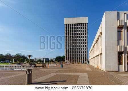 Zimbabwe, Bulawayo, October 27: Colonial Building On The Street In The Second Largest City In Africa
