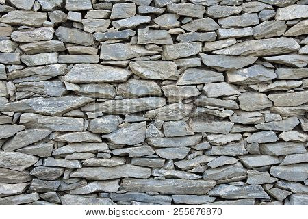 Natural Stone Wall Texture, Stone Wall Background.