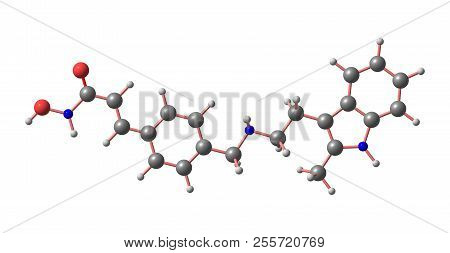 Molecular Structure Of Panobinostat Isolated On White