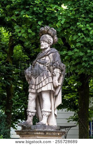 Statue ( Sculptor Ottavio Mosto, 1690. ) In Mirabell Garden Is The Most Beautiful Park With Free Ent