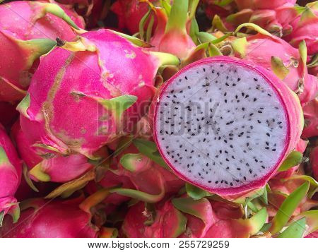 Hylocercus Undatus Or White Dragon Fruit In The Market.