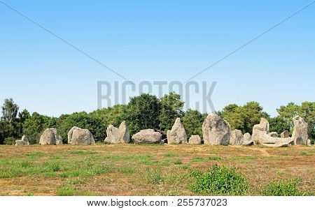 Carnac (karnag) Stones- The Largest Megalithic Site In The World Consisting Of Alignments, Dolmens, 