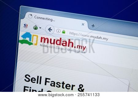 Ryazan, Russia - August 26, 2018: Homepage Of Mudah Website On The Display Of Pc, Url - Mudah.my.
