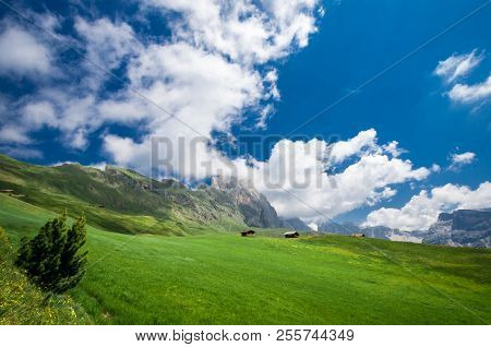 Gruppo Delle Odle, View From Col Raiser. Puez Odle Massif In Dolomites Mountains, Italy, South Tyrol