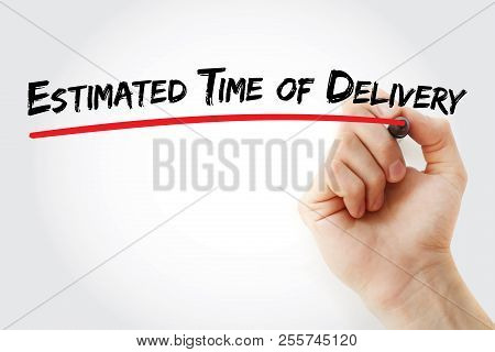 Etd - Estimated Time Of Delivery Acronym, Business Concept Background
