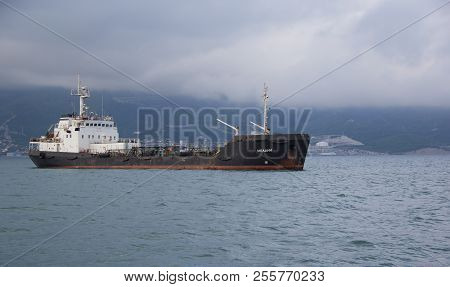 Russia, Novorossiysk - May 9, 2014: Self-propelled Tanker Port 