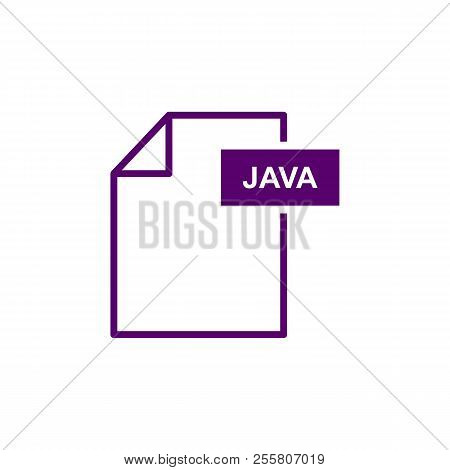 Java Format Document Line Icon Illustration Vector Design