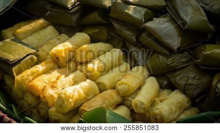 Indonesian Food Known As Risoles In Traditional Market In Pekalongan Central Java