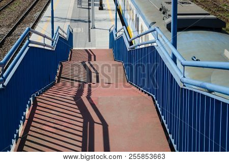 Railway Station And Passenger Train - Public Transport Infrastructure