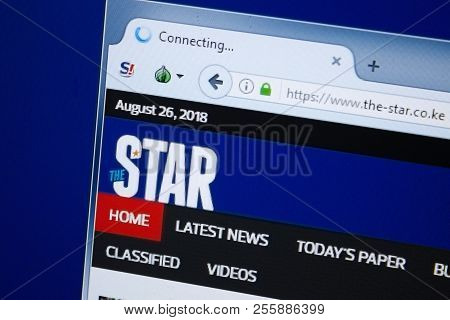 Ryazan, Russia - August 26, 2018: Homepage Of The- Star Website On The Display Of Pc, Url - The-star