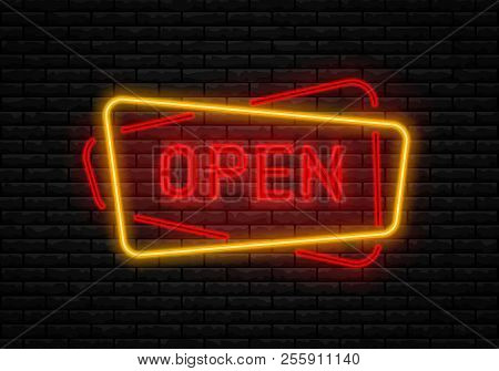 neon open sign on