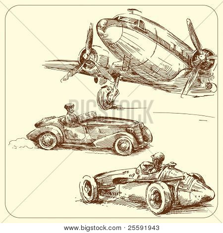 collezione vintage disegnati a mano