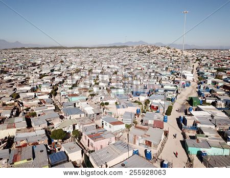 Aerial View Over A Township Near Cape Town, South Africa