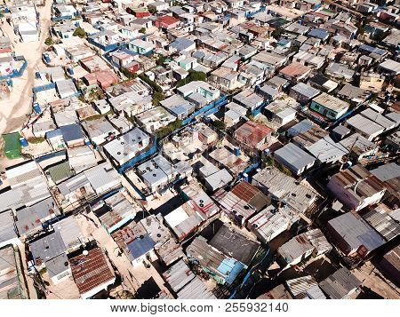 Aerial View Over A Township Near Cape Town, South Africa