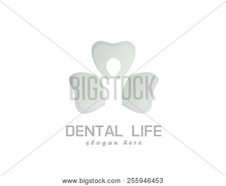 Dental Life Logo - White Background Illustartion Design