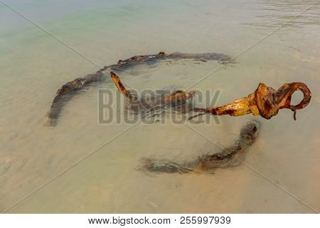 A Rusty Anker On The Beach Of Hoh Sak