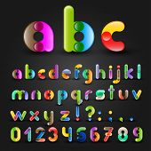 Funny Colorful Alphabet With Numbers