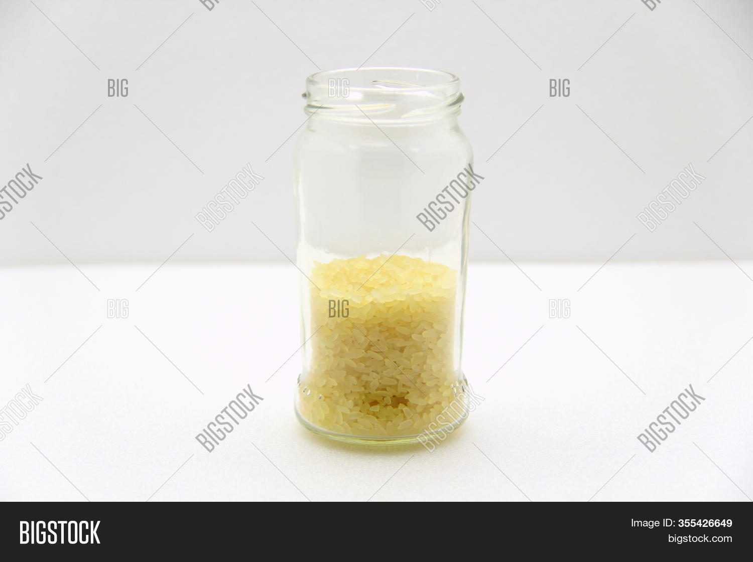 Glass Jar Rice On Image & Photo (Free Trial) Bigstock