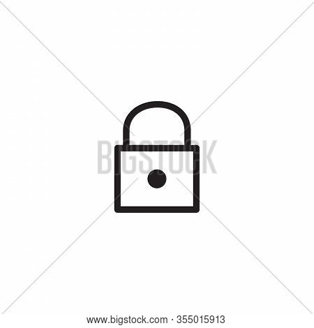 Linear Padlock System, Lock Icon, Security Privacy Symbol. Stock Vector Illustration Isolated On Whi