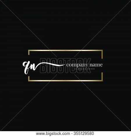 Qn Initial Handwriting Minimalist Logo Vector. Logo For Beauty, Skincare, Fashion And Business