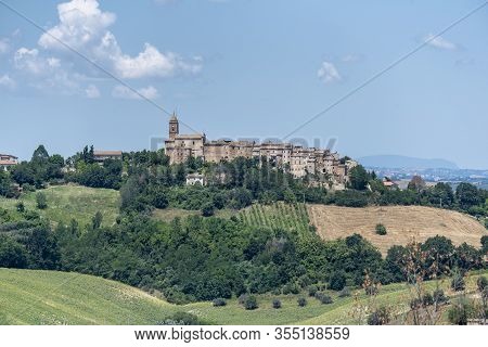 Petritoli, Fermo, Marches, Italy: View Of The Historic Village
