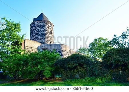 Semicircular Tower Of The Mill Of Saint Gero (gereonsmühle). Cologne. Germany. April 2019