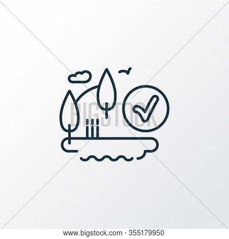 Eia Approved Icon Line Symbol. Premium Quality Isolated Checked Element In Trendy Style.