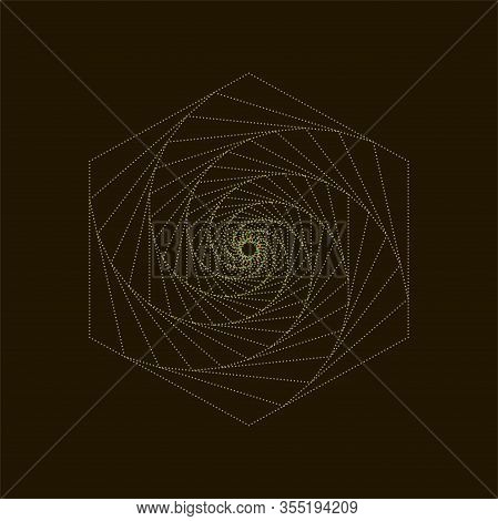 Abstract Colored Background. Geometric Tunnel. Vector.twisted Geometric Tunnel.