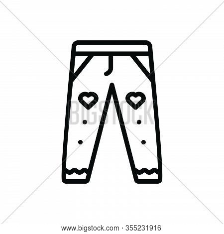 Black Line Icon For Baby-pant Pant Jeans Fashion Clothing Trouser Garment Dress Costume