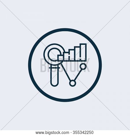 Analytics Icon Isolated On White Background From Analytics Collection. Analytics Icon Trendy And Mod