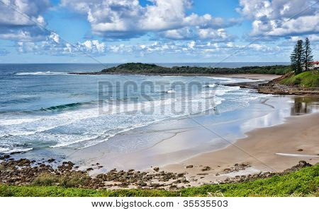 Foto vom Strand des Yamba-Nsw-Australien