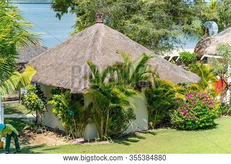 Traditional Thatched Roof In Bali. Benoa, Bali / Indonesia - 11/03/2018