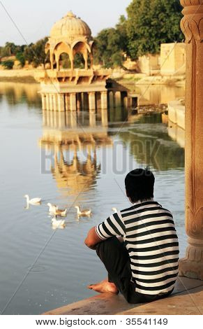 Gadisagar jezero, Jaisalmer, Indie