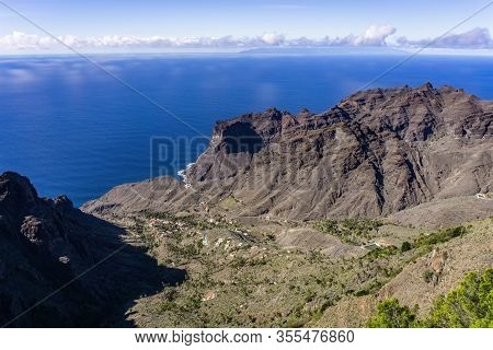 View On Taguluche On The Canary Island La Gomera With La Palma In The Background
