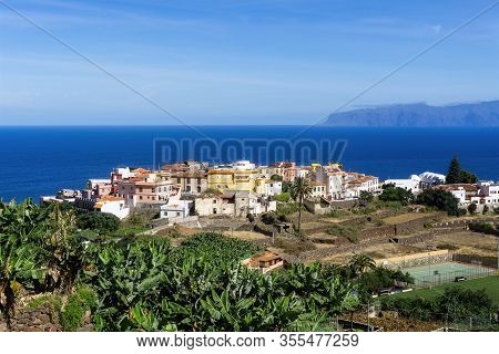 View To The Village Agulo On The Canary Island La Gomera