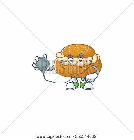 A Cartoon Character Of Semla Doctor Using Tools