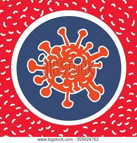 Vector Coronavirus Covid 19 Seamless Pattern. Lava Lush Color Virus.