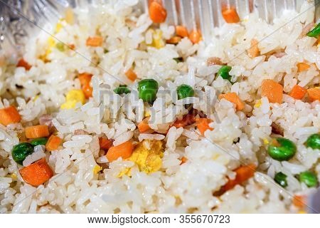 Oriental Cantonese Rice. Macro Image .cantonese Fried Rice